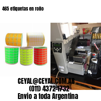 465 etiquetas en rollo