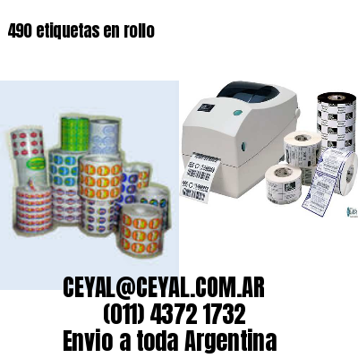 490 etiquetas en rollo