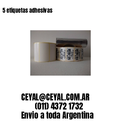 5 etiquetas adhesivas
