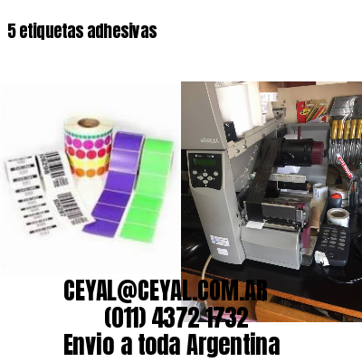 5 etiquetas adhesivas