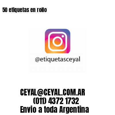 50 etiquetas en rollo