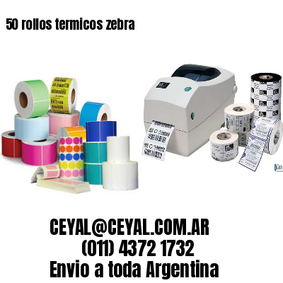 50 rollos termicos zebra