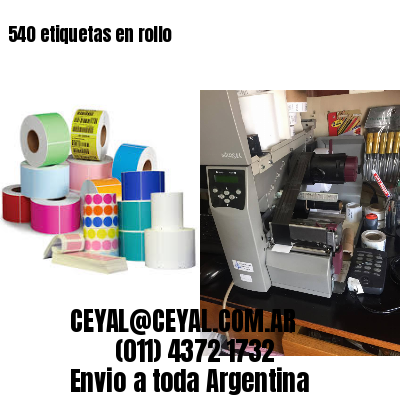 540 etiquetas en rollo