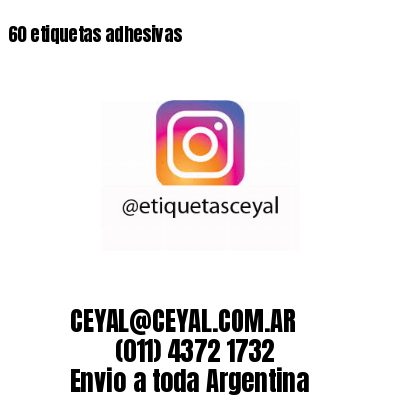 60 etiquetas adhesivas