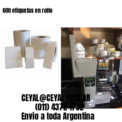 600 etiquetas en rollo