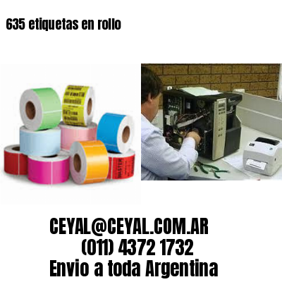 635 etiquetas en rollo