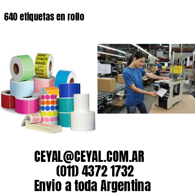 640 etiquetas en rollo