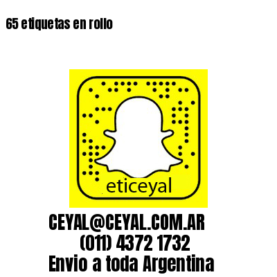 65 etiquetas en rollo