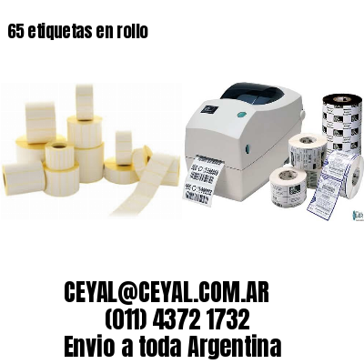 65 etiquetas en rollo