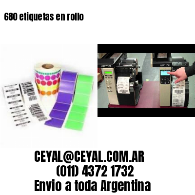 680 etiquetas en rollo