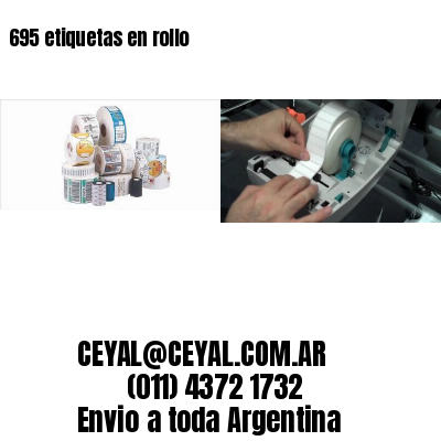 695 etiquetas en rollo