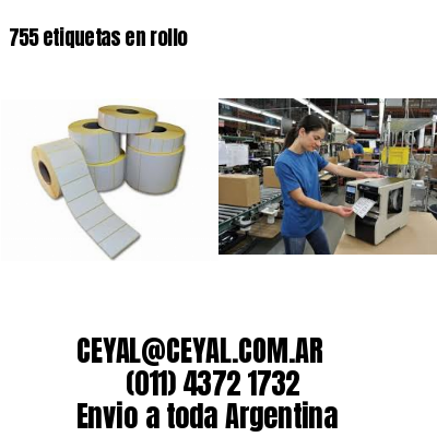 755 etiquetas en rollo