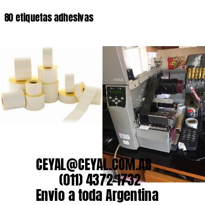 80 etiquetas adhesivas