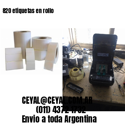 820 etiquetas en rollo
