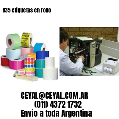 835 etiquetas en rollo