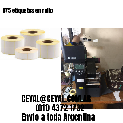 875 etiquetas en rollo