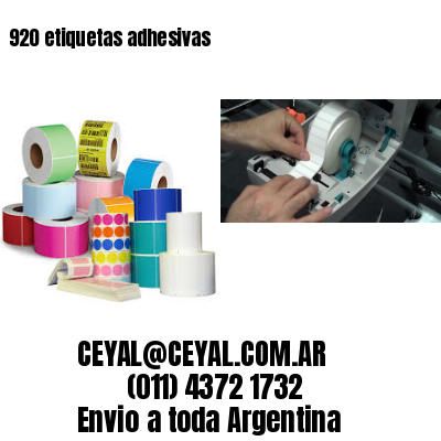 920 etiquetas adhesivas