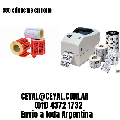 980 etiquetas en rollo