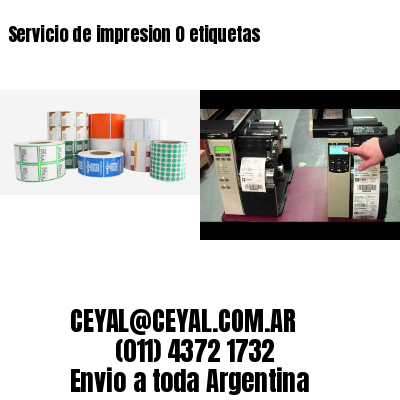 Servicio de impresion 0 etiquetas