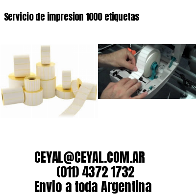Servicio de impresion 1000 etiquetas