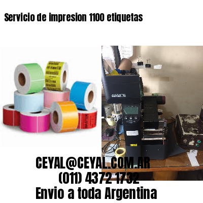 Servicio de impresion 1100 etiquetas