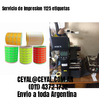 Servicio de impresion 1125 etiquetas