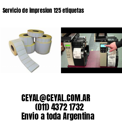 Servicio de impresion 125 etiquetas