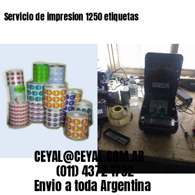 Servicio de impresion 1250 etiquetas