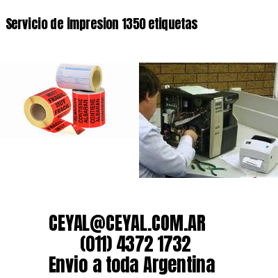 Servicio de impresion 1350 etiquetas