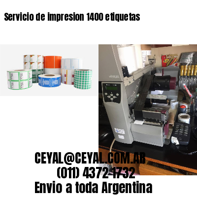 Servicio de impresion 1400 etiquetas