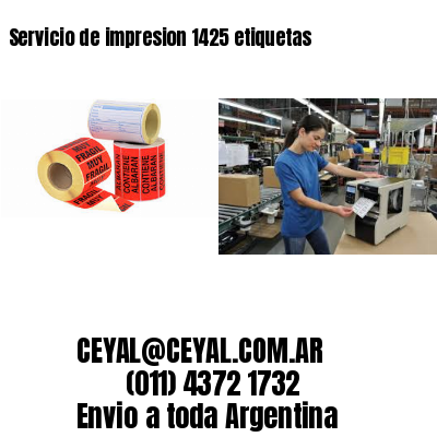 Servicio de impresion 1425 etiquetas