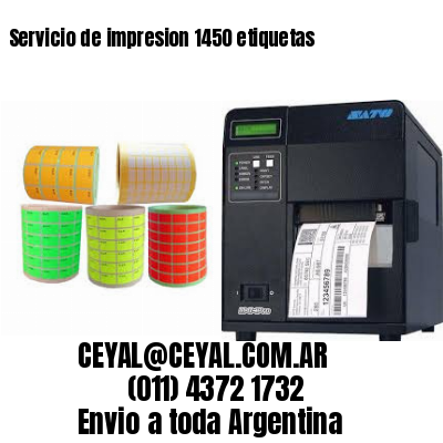 Servicio de impresion 1450 etiquetas