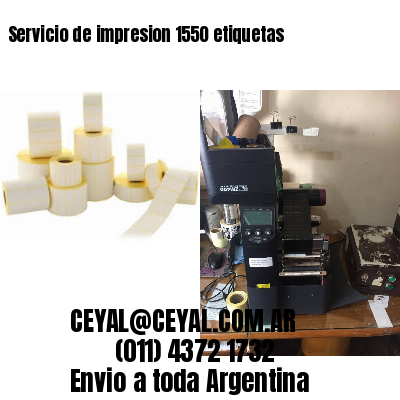 Servicio de impresion 1550 etiquetas