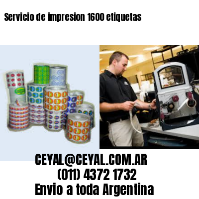 Servicio de impresion 1600 etiquetas
