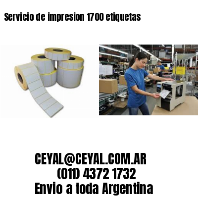 Servicio de impresion 1700 etiquetas