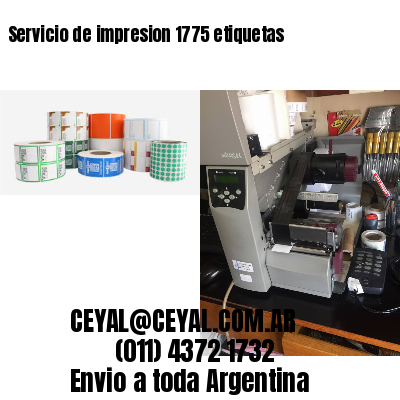 Servicio de impresion 1775 etiquetas