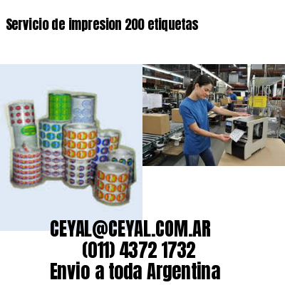 Servicio de impresion 200 etiquetas