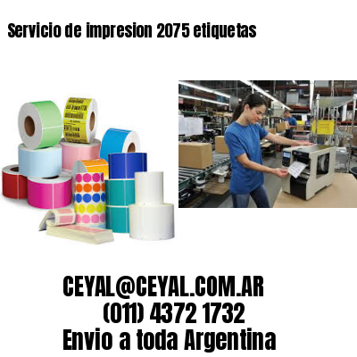 Servicio de impresion 2075 etiquetas