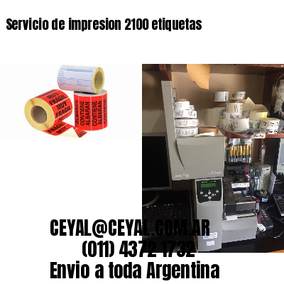 Servicio de impresion 2100 etiquetas