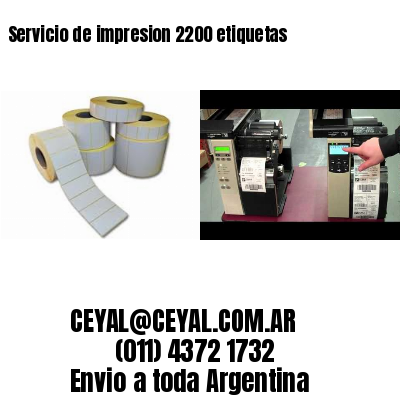 Servicio de impresion 2200 etiquetas