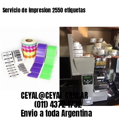 Servicio de impresion 2550 etiquetas