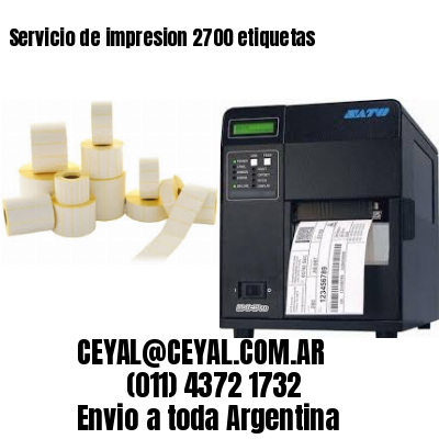Servicio de impresion 2700 etiquetas