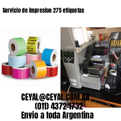 Servicio de impresion 275 etiquetas