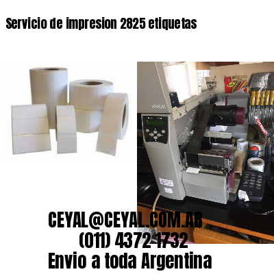 Servicio de impresion 2825 etiquetas