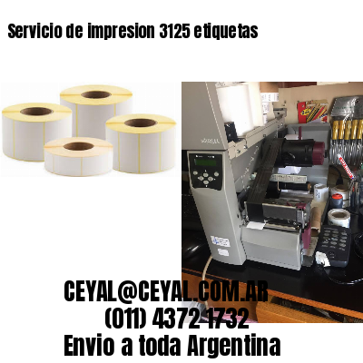 Servicio de impresion 3125 etiquetas
