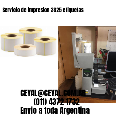 Servicio de impresion 3625 etiquetas