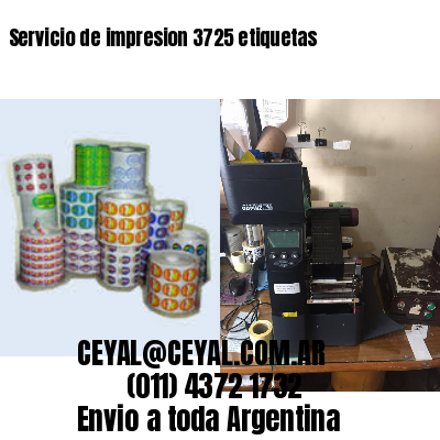 Servicio de impresion 3725 etiquetas