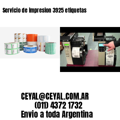 Servicio de impresion 3925 etiquetas