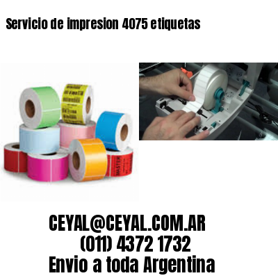 Servicio de impresion 4075 etiquetas