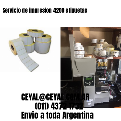 Servicio de impresion 4200 etiquetas